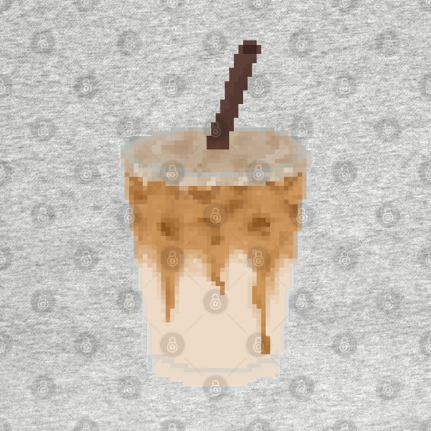 Ice coffee pixel art by toffany's